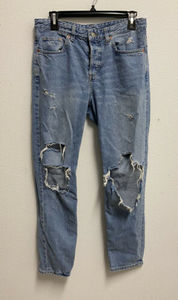H&M Women's Distressed Boyfriend Low Waist Jeans Size 27 Used